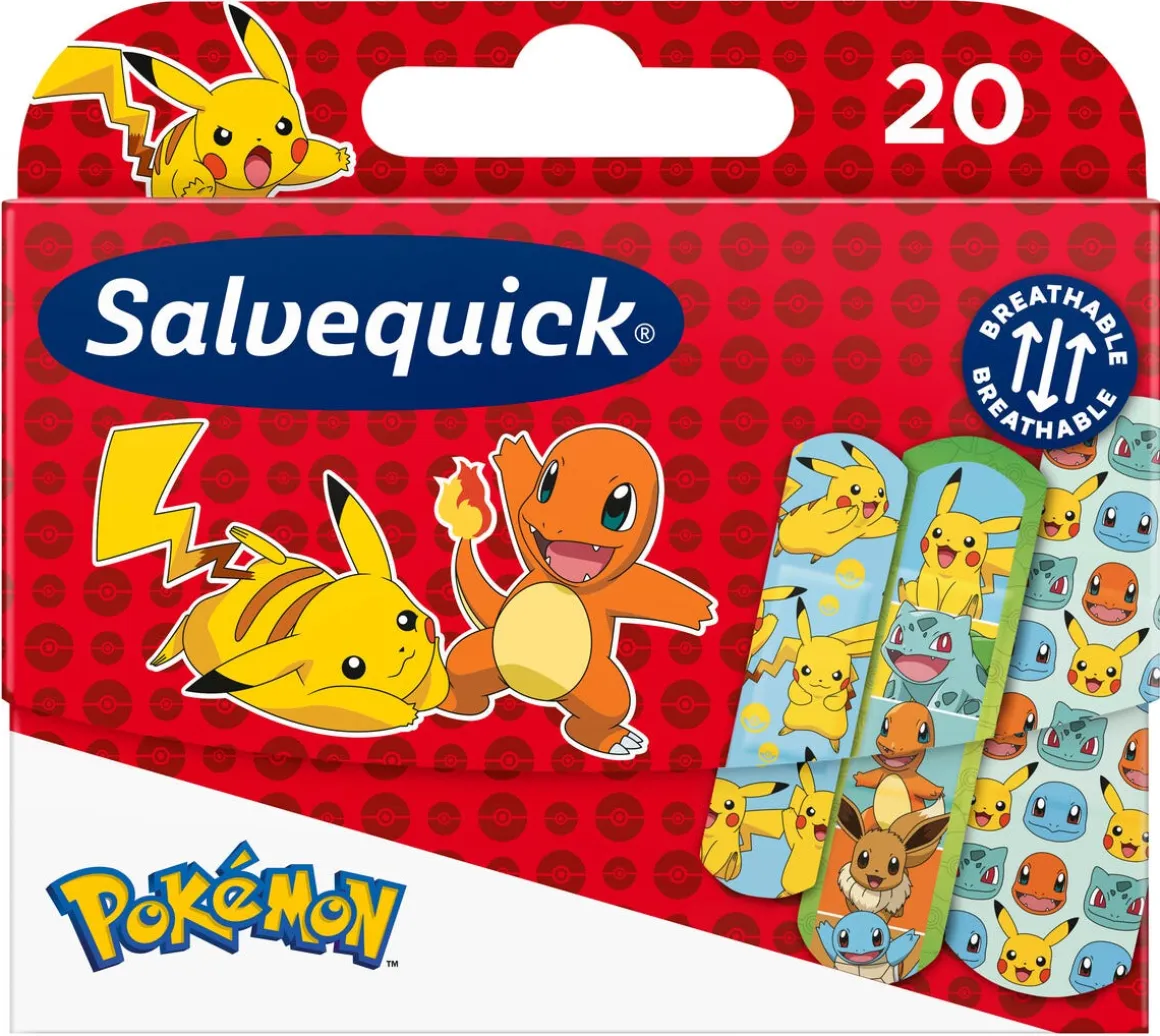 Salvequick plåster Pokémon, 20-pack