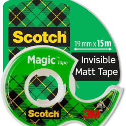 Scotch Magic transparent tejphållare med tejp, 15 m