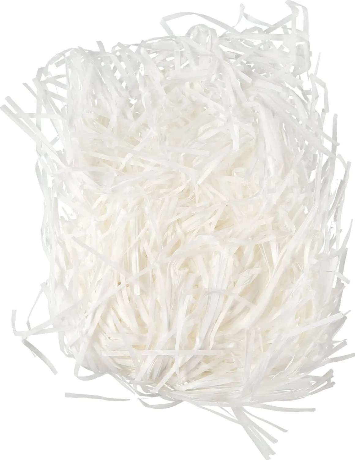 Silkespapper i strimlor, vit