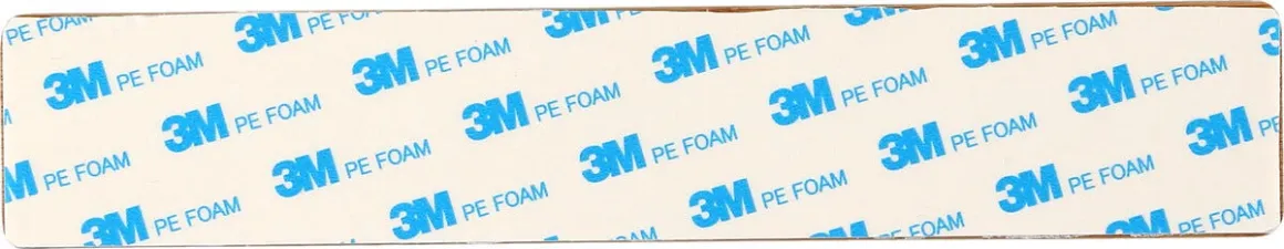 Självhäftande kroklist 4 krokar, bambu och svart metall