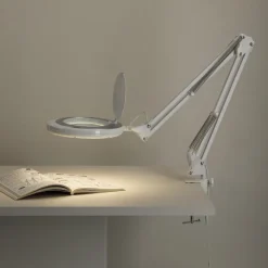 Skrivbordslampa med förstoringsglas LED