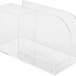 Skrivbordsställ med flera fack, transparent plast