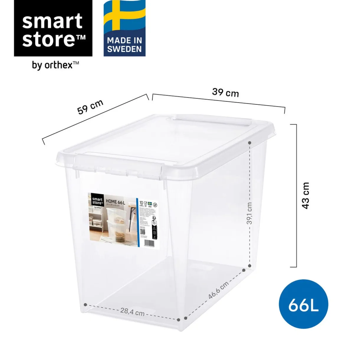 SmartStore Home förvaringslåda med lock