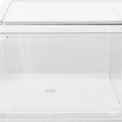 Stapelbar kylskåpsförvaring med låda, transparent