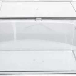 Stapelbar kylskåpsförvaring med utdragbar låda, transparent