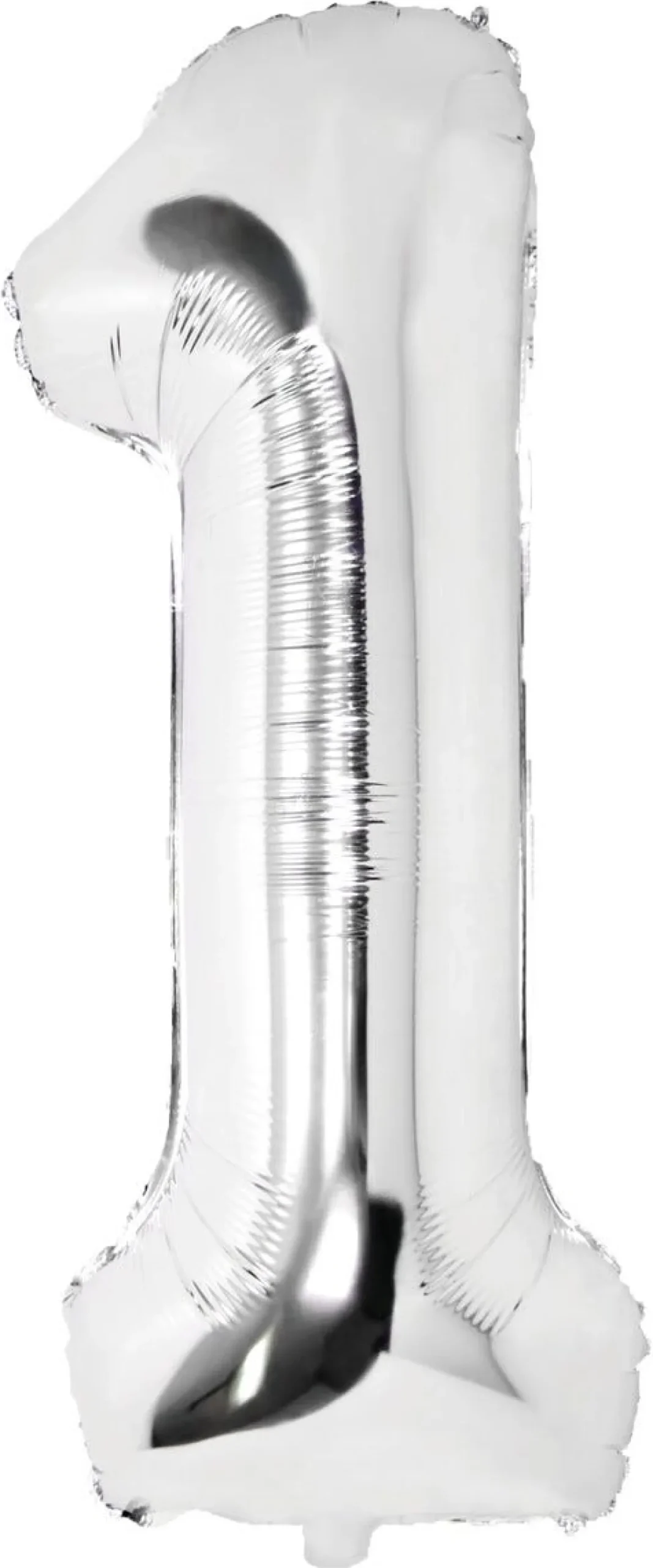 Stor sifferballong silver 82 cm, 0-9, 1-pack