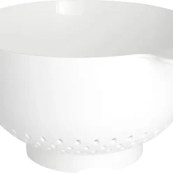 Stort durkslag plast, vit, 24,5 cm