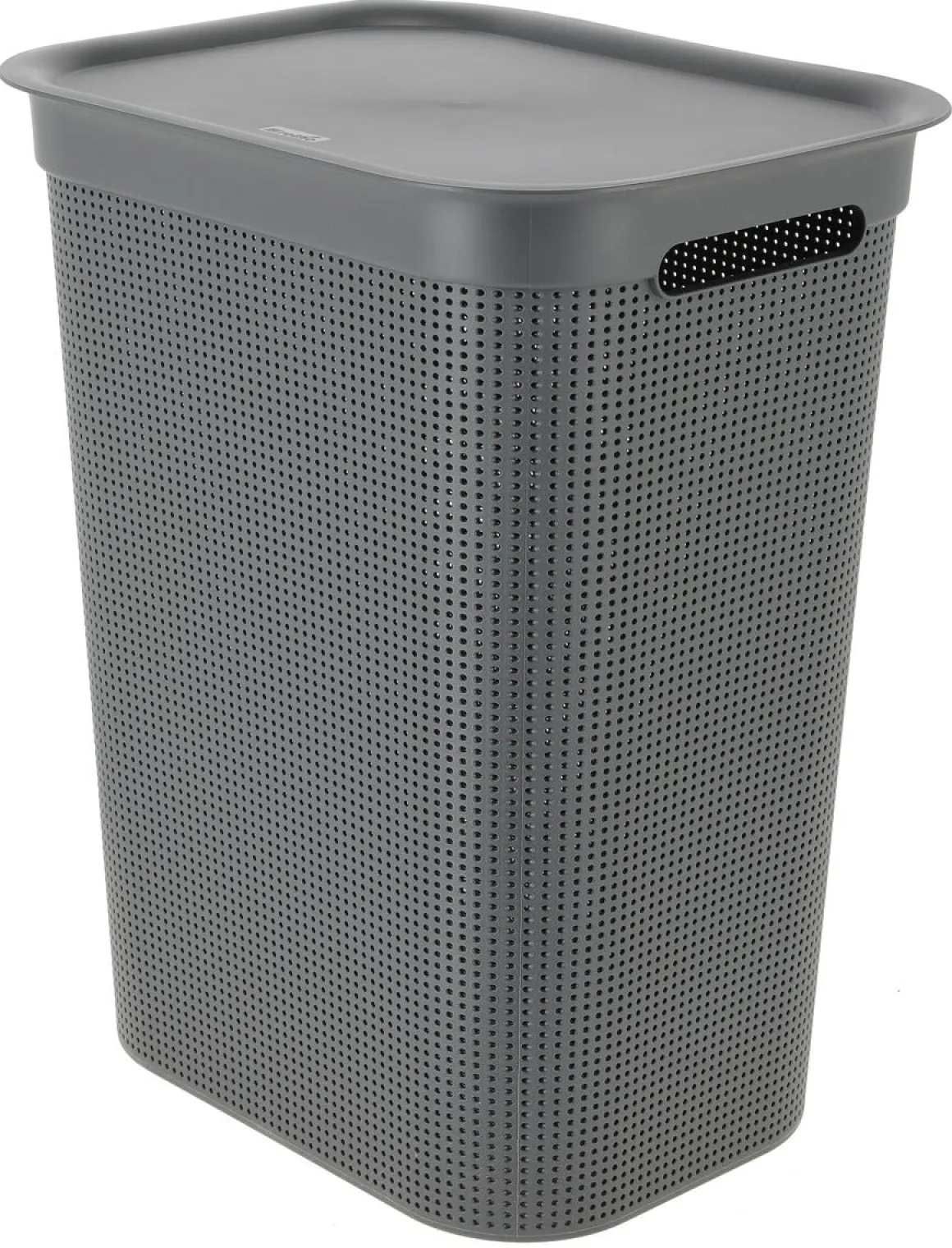Stor tvättkorg med lock och handtag, 50 l