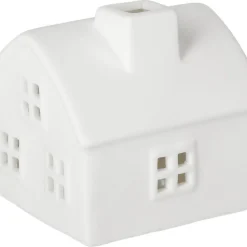 Stuga i keramik med LED och timer, 6 cm