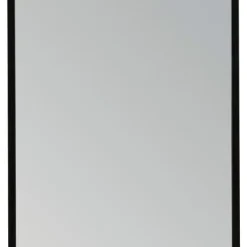 Svart spegel med träram, för vägg, avlång, 120x40 cm