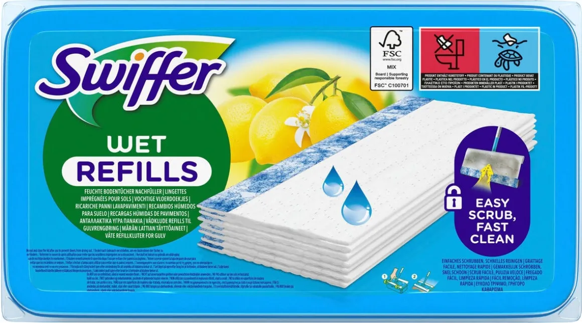 Swiffer Wet Refill fuktiga rengöringsdukar, 20-pack
