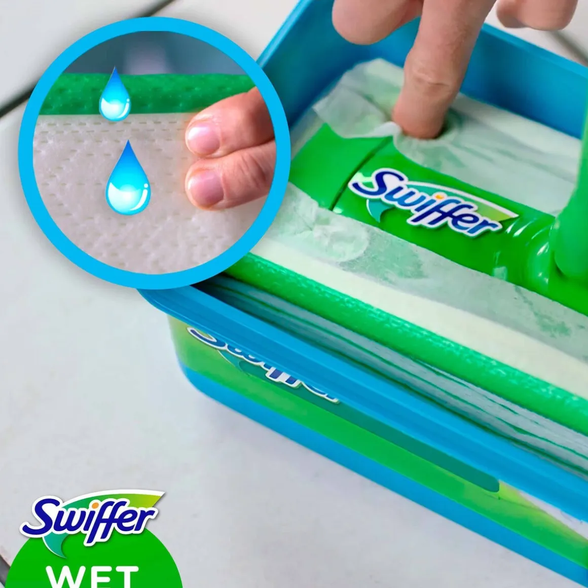 Swiffer Wet Refill fuktiga rengöringsdukar, 20-pack