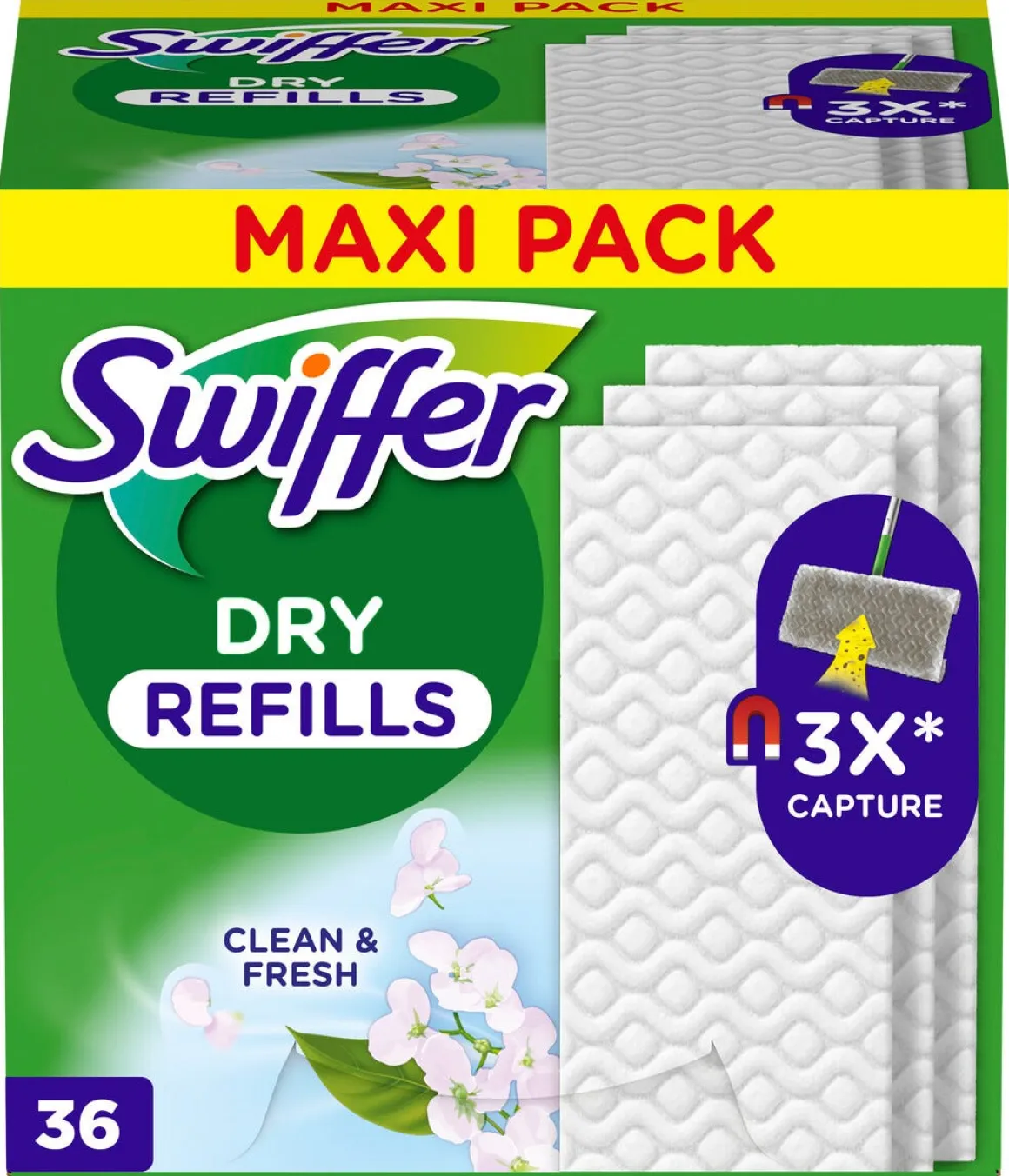 Swiffer Dry refill torra rengöringsdukar, med doft