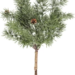 Tallris, dekoration med jutesnöre och kottar, 37 cm