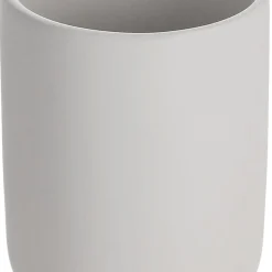 Tandborstmugg i stengods, beige