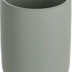 Tandborstmugg i stengods, grön