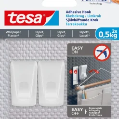 Tesa självhäftande krok, 2-pack