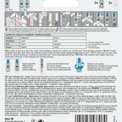 Tesa självhäftande spik canvas, 2-pack