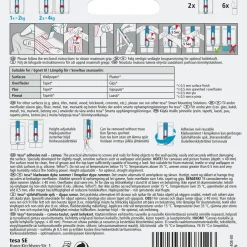 Tesa självhäftande spik canvas, 2-pack