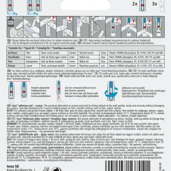 Tesa självhäftande spik canvas, 2-pack