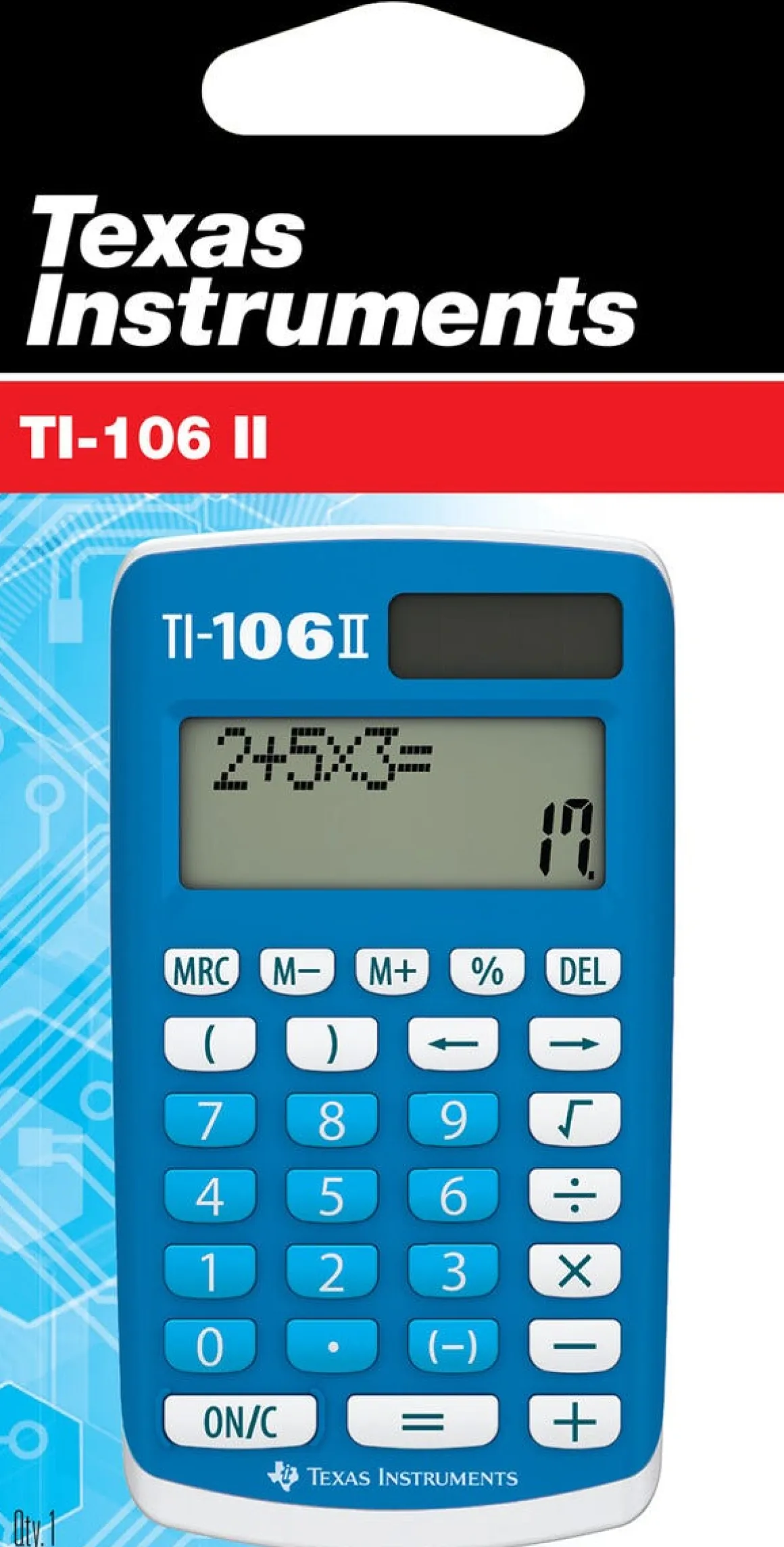 Texas Instruments TI-106 II Solar enkel miniräknare