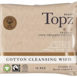 Topz Beauty rengöringsservetter för ansikte, 15-pack