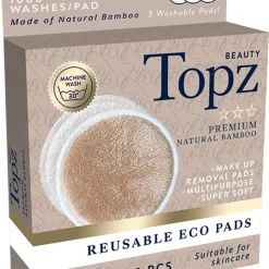 Topz Beauty Reusable Eco Pads flergångspads, 3-pack