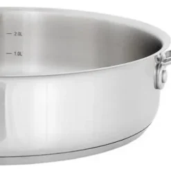 Traktörpanna med lock, 26 cm, rostfritt stål