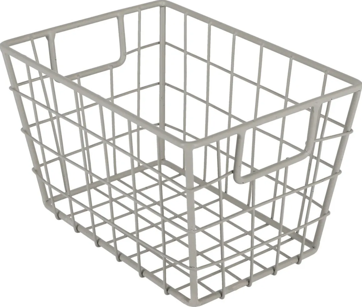 Trådkorg beige metall