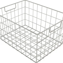 Trådkorg beige metall