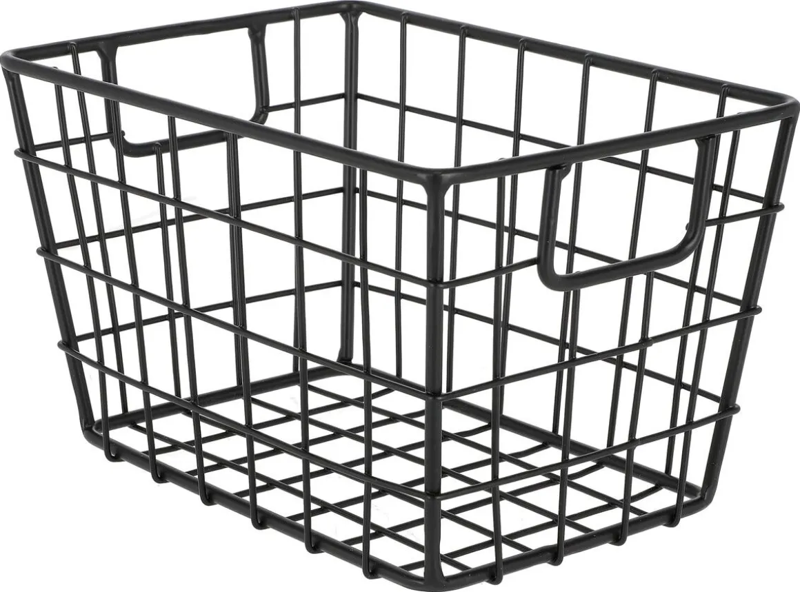 Trådkorg i svart metall