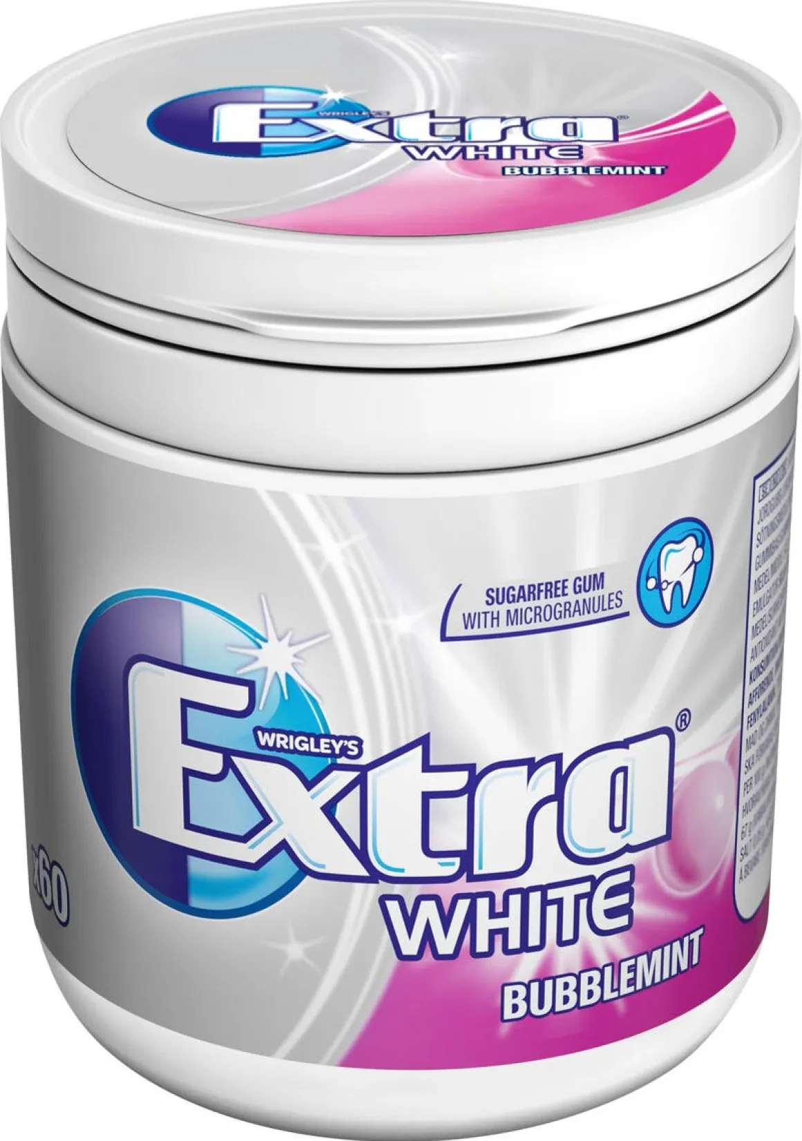 Tuggummi Extra White Bubblemint på burk, 84 g