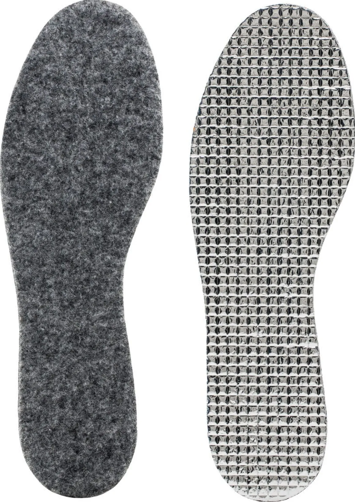 Varma iläggssulor aluminium/filt Kvill, 1 par