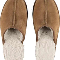 Varma innetofflor mocka herr, beige