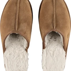 Varma innetofflor mocka herr, beige