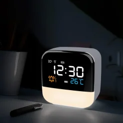 Väckarklocka Cube med Wake-up Light, digital