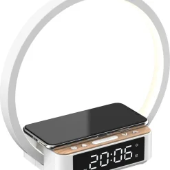 Väckarklocka digital med Wake-up Light och Qi