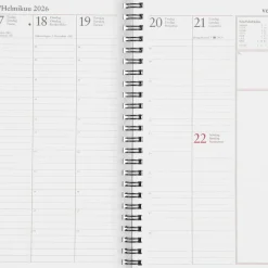 Veckokalender 2026 A5, spiralbunden