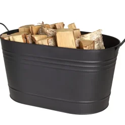 Vedkorg svart plåt