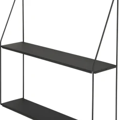 Vägghylla metall svart