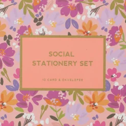 Vykortset med blommiga motiv och kuvert, 12-pack