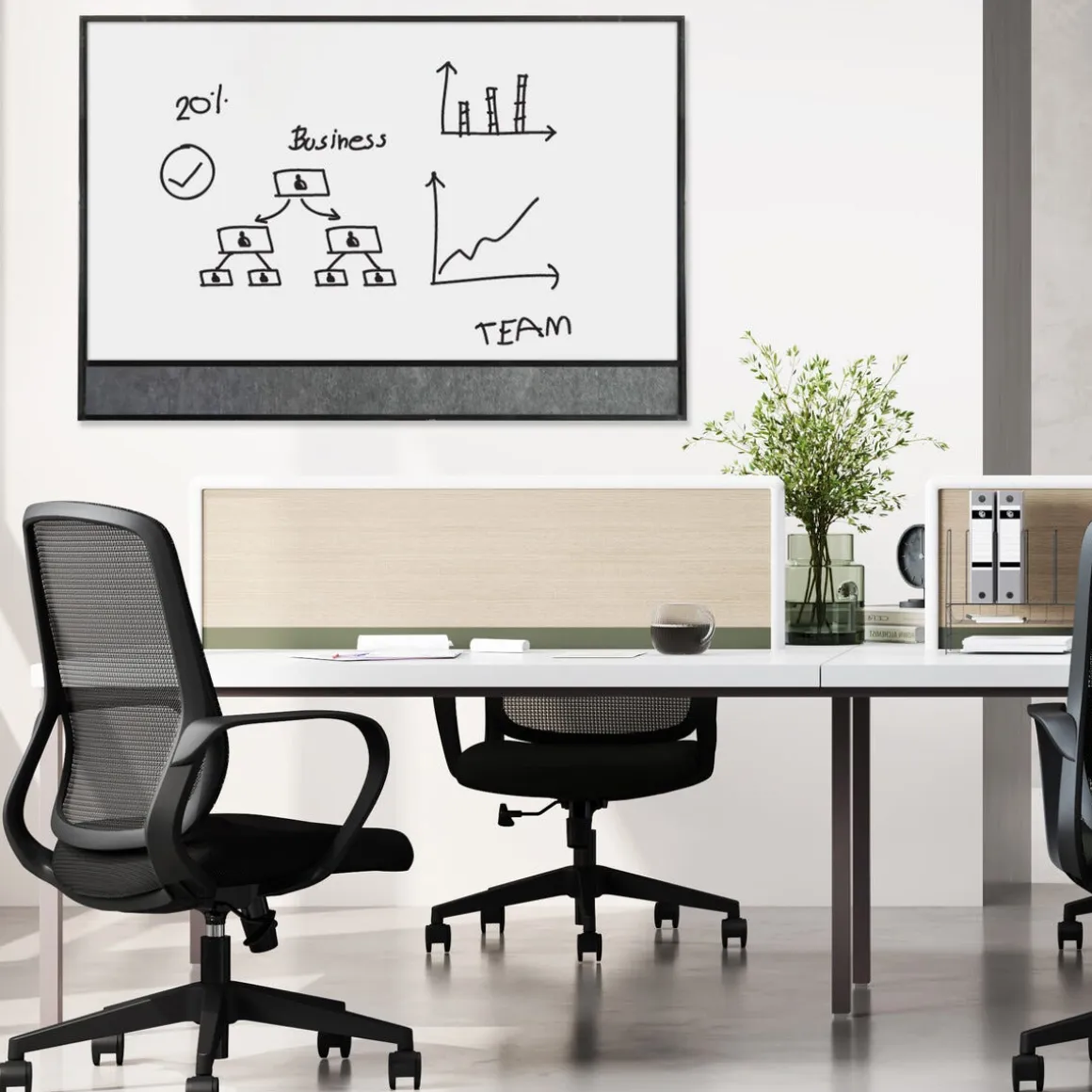 Whiteboard med anslagstavla 60x90 cm
