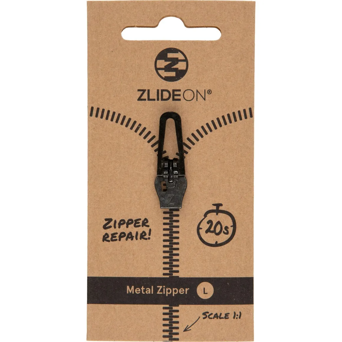 Zlideon Metal Zipper L dragkedja, metall