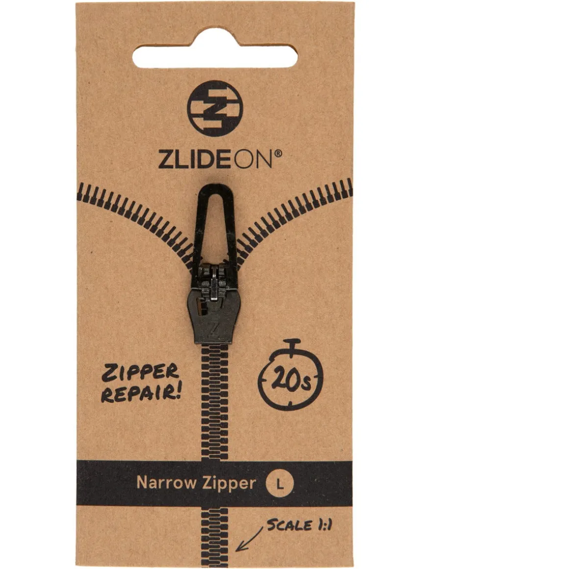Zlideon Narrow Zipper L tät dragkedja